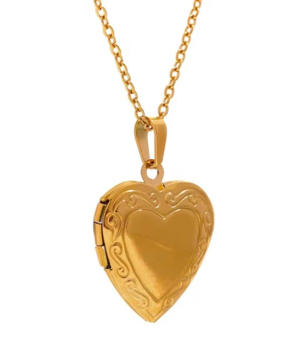 RELICARIO DE CORAZÓN CON RAMO DE ESTUCHE - Imagen 4